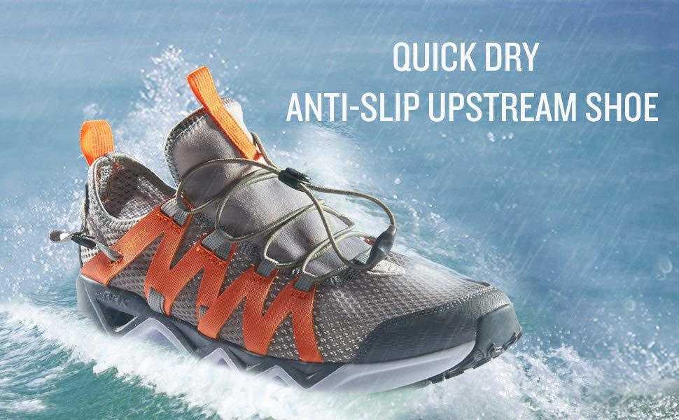 RAX Men’s Quick Drying Slip-Resistant Aqua Water Hiking Shoes